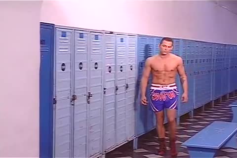 homosexual Sex In bathroom threesome deep throat