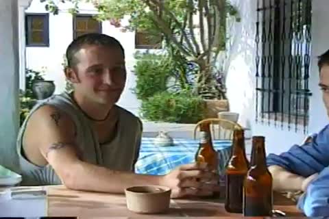 lewd gay 3some On Tthis man Patio