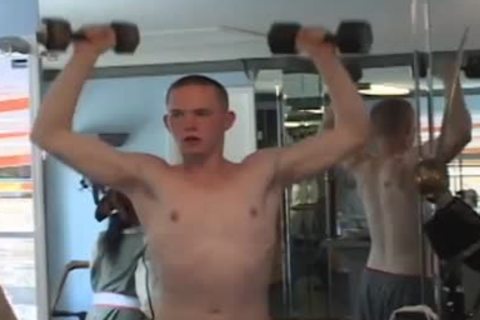 manly boys receive Frisky in Gym