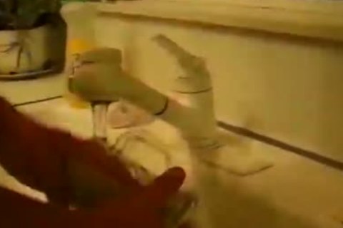 pretty Muscle man\\'s shlong Testing The deep On The a-hole aperture