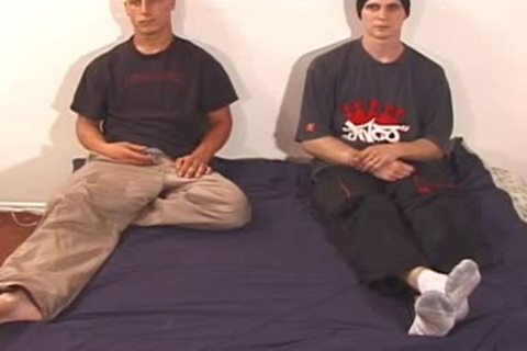 White chaps strip And Masturbate Their knobs