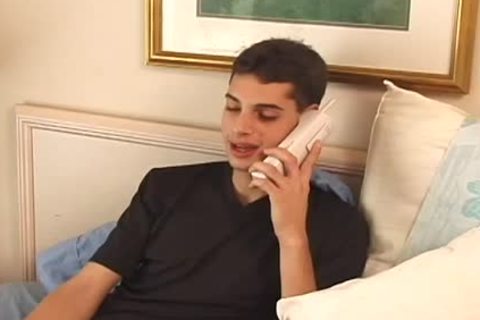 homosexual Sex Happens On A Bright Red Car In The Garage