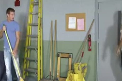 Cleaning up and slaming hard