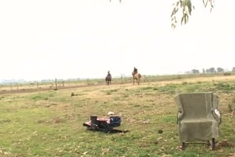 Latin sucking cock outdoors