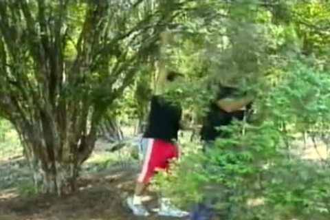 Inked latin couple anal fucking outdoors