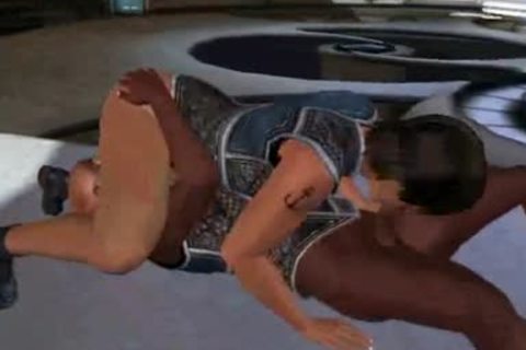 3D dude driled by a ladyman