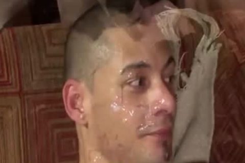 Interracial gay pounding orgy