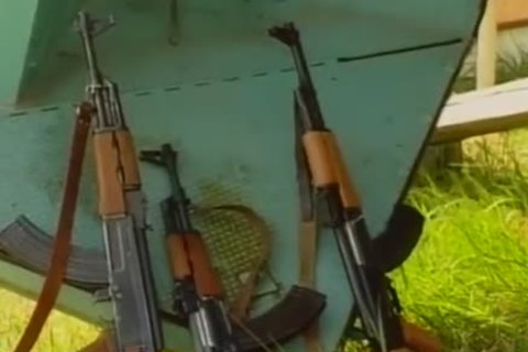 Three lewd Military gay dudes Make 3some Outside The Chopper