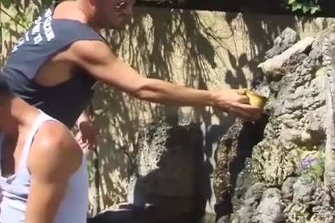 obscene Muscled daddies Stuffing yummy Hol