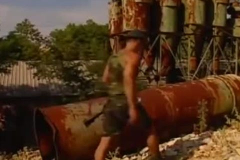 Entry Squad With Three Uniform dude jerking off Their weenies