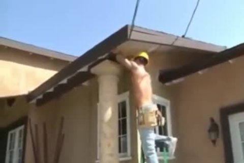 Two Muscle twinks plowing