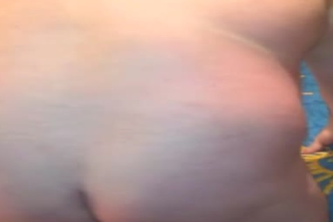 Hairy bear riding balls