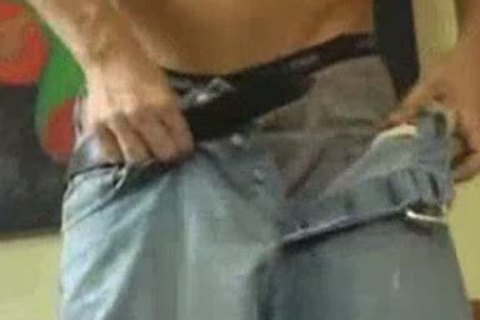 Tough man Damian receives naked and Masturbates