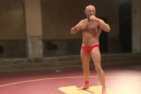 Muscle gays pound After Wrestling Match