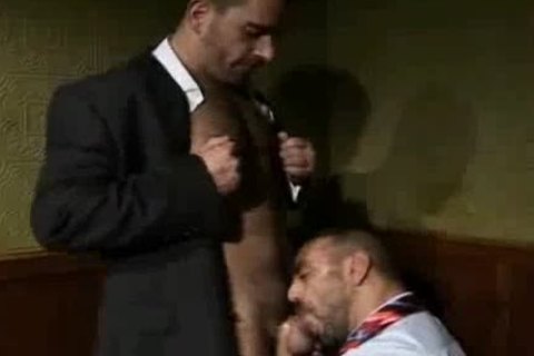 Wearing uniform enjoys sex scene