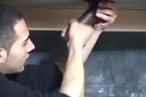 French man Jerks monstrous black ramrod