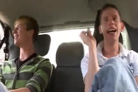 Young blond goes in for ramming hard