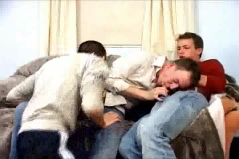 Twink bareback threesome sex tape