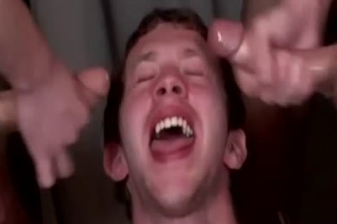 curly Haired homosexual twink In gangbang fuck