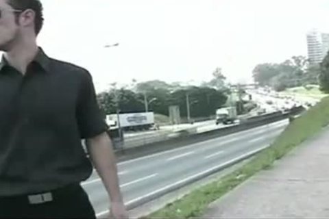 Two lewd men pokels With ebony