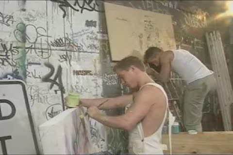 man Takes A Break From painting