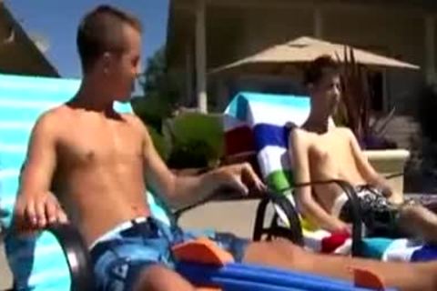 pretty Threeway Poolside