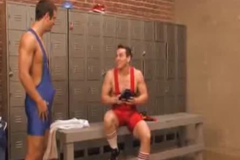 Two greater amount guys fucking In The Locker Room