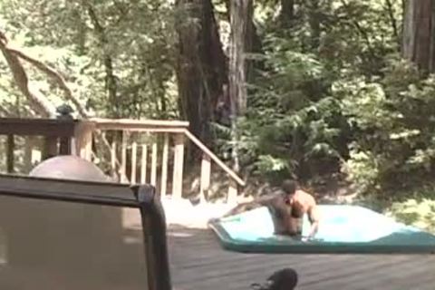 Ass fucking outdoors amongst athletic hunk