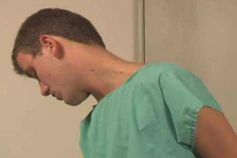 European wearing uniform masturbating in hospital