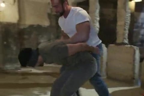 handcuffed gay groupdril pokeed