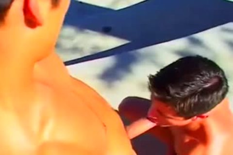 Those 2 brawny youthful fellows Have A fun A Game Of Pool