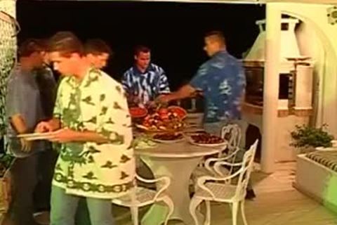 Latino gay fellows In group oral-service Party