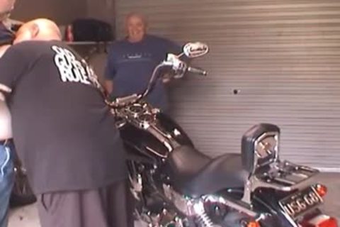chubby man, Two daddies & A Harley