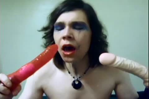 Sissy Crossdresser Sloppy Deepthroat Training With Some Feet