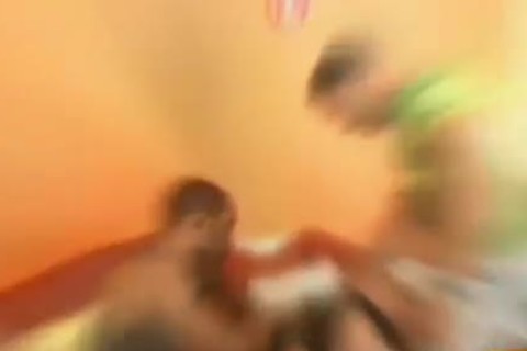 horny Interracial gay trio boning