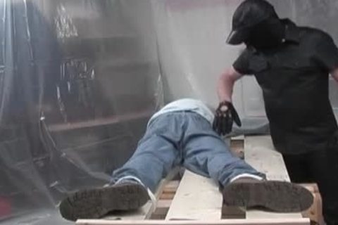 Masked Fag Has Brown aperture Tunnel Destroyed