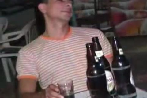 Latino Bottom driled By Two Hunks