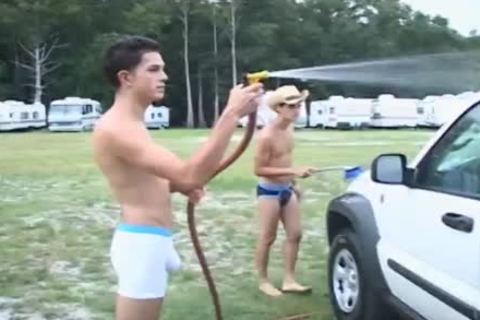 Two lewd gay teens plow Each Other In The Fields