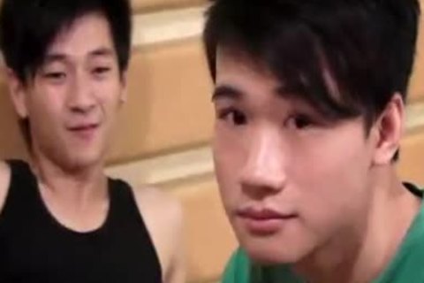 attractive brunette gay asian twinks Having Sex