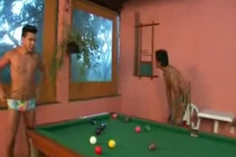 Foursome Sex On Pool Table