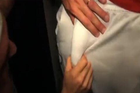 A boy sucks Two throbbing rods