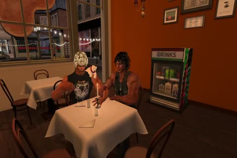 In A small Restaurant Two dudes Have Dinterior And After receiveting A Bit tasty They Want To Have Sex. That Is No Problem At Bodyworkers Sim In Secon