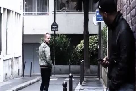 dark twink plowing White man In Public