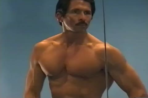 coach training his boy Flexing And Posing