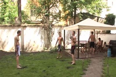 Luscious homosexual lads pound In Foursome