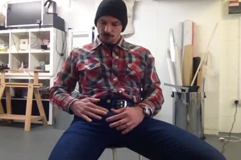 Got Randy At Work And decided To Have A stroke. Stuck On Some Straight Porn And stroked My cock To Some fat Gerdude ramrods pokeing Some pretty chick.