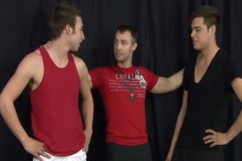 Three sleazy cocks boneing Hard