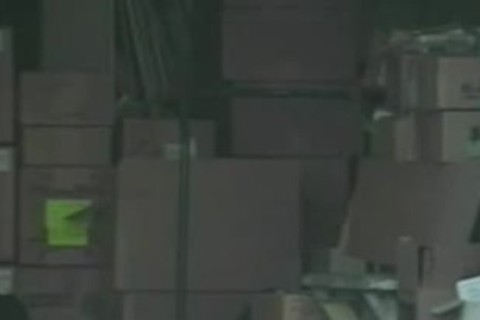 ribald men In Storeroom slaming