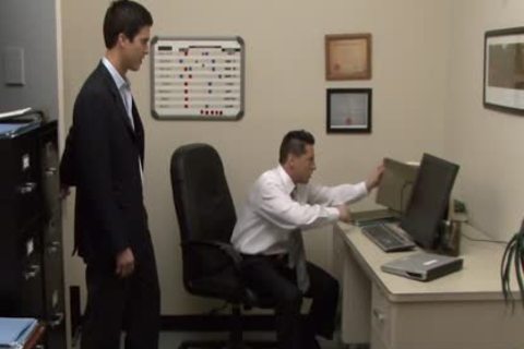lascivious homosexual Workers pounding In The Office