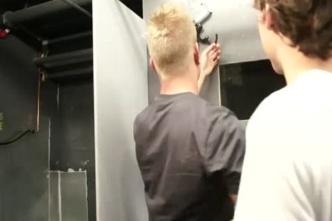 homosexual bdsm threesome - Factory movie scene